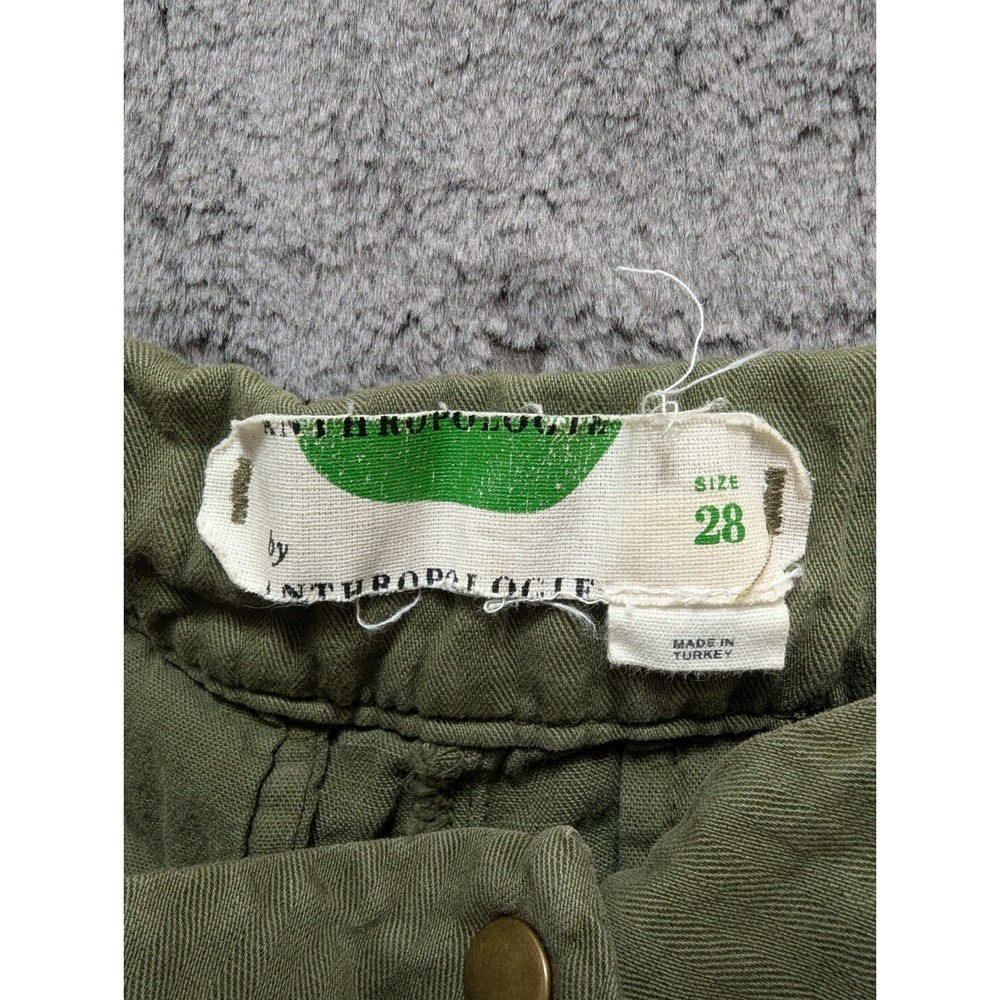 Anthropologie Casual Shorts W/ Belt Women's Size 28 Green - Picture 3 of 12